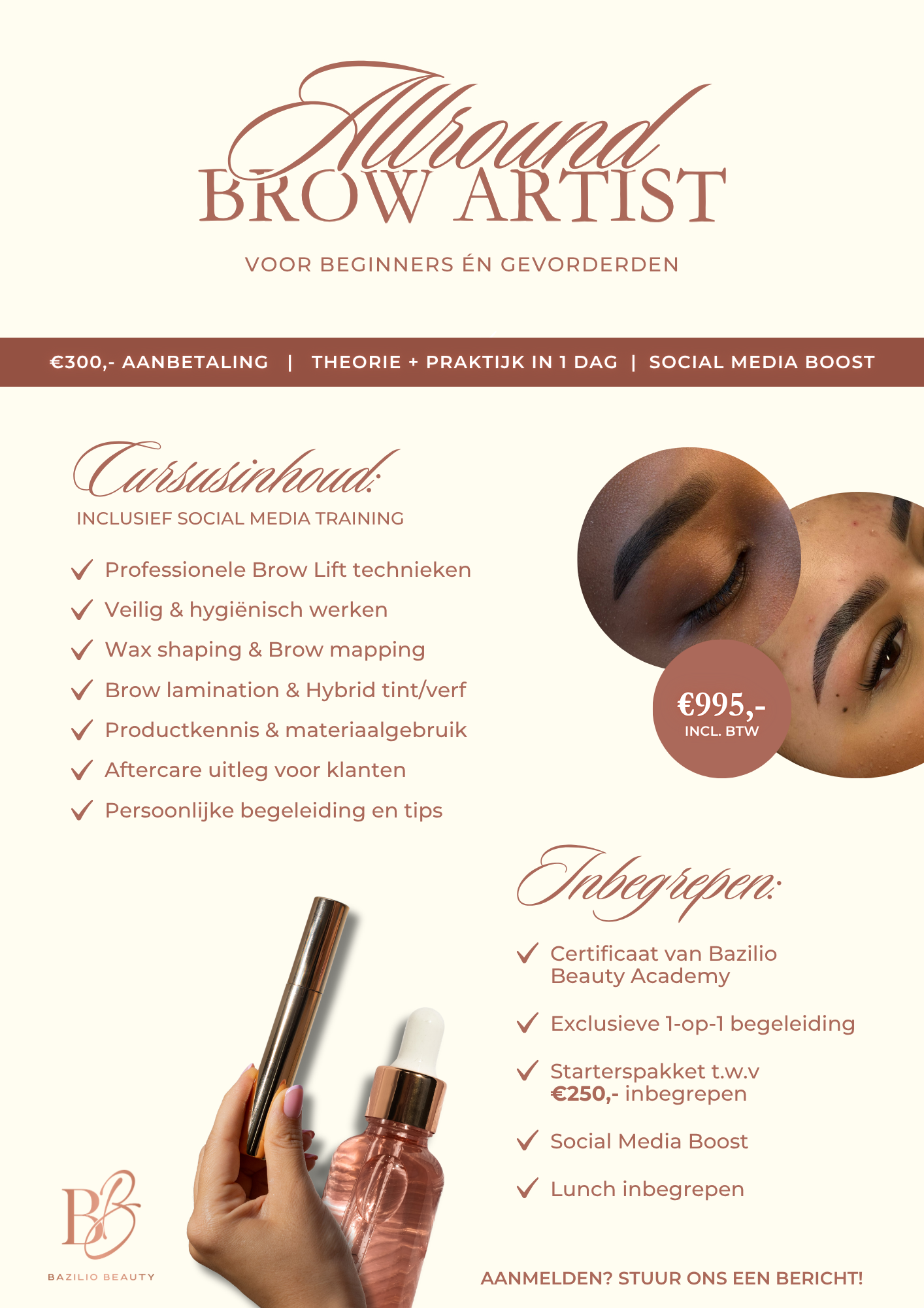 Allround Brow Artist 1:1 Cursus - Bazilio Beauty Academy